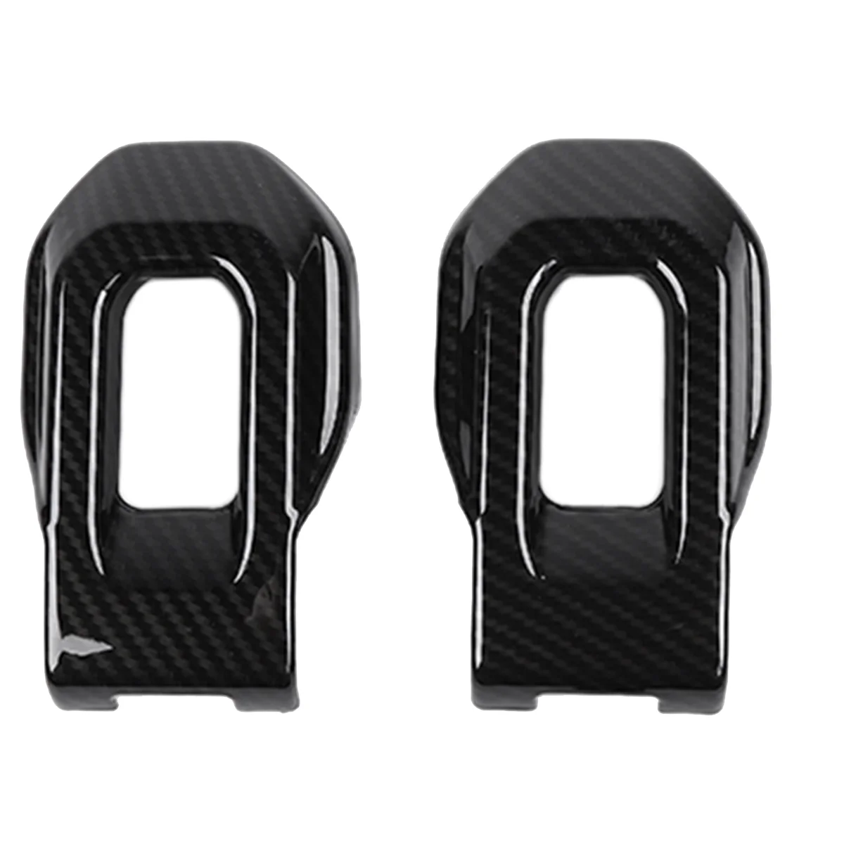 2Pcs Hood Latch Lock Catch Decoration Cover Trim for Jeep Wrangler JL JLU Gladiator JT 2018-2023 ABS Carbon Fiber