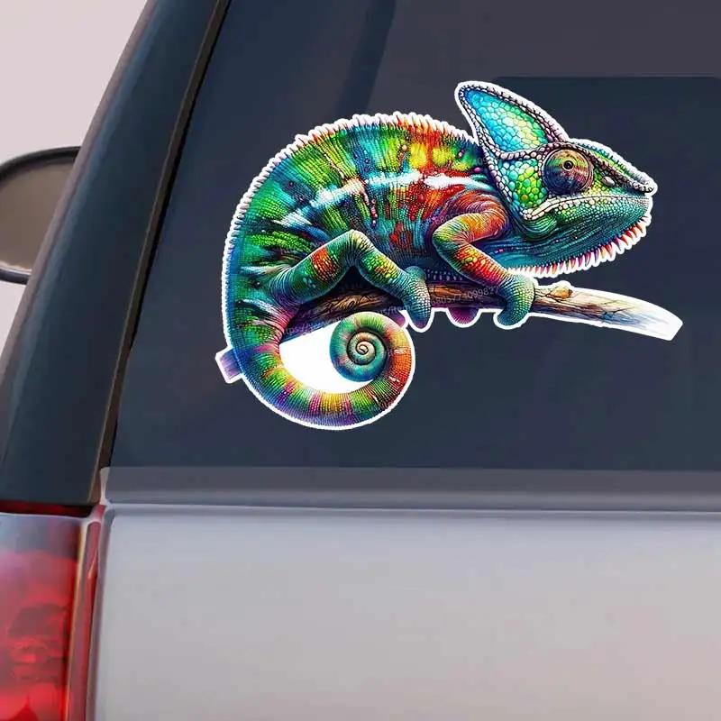 Chameleon Reptile Car Stickers Decal Vinyl Detachable Waterproof Outdoor Car Bumper Window Notebook Computer Decoration Y382