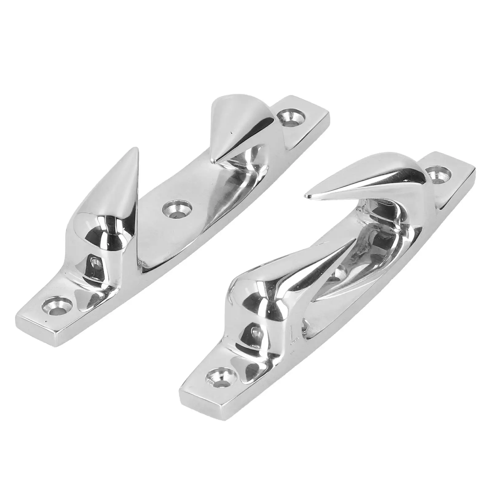 2pcs 4.69in Anchoring Mooring Cleats Left Right 316 Stainless Steel Fairlead for marine Boat Yacht Dock Cleats