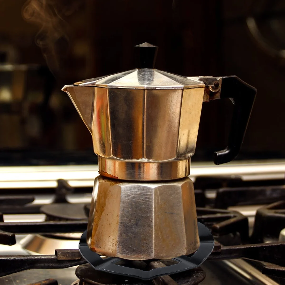 

Coffee Pot Holder Pot Stove Stand Sturdy Iron Gas Range for Balancing Small Pans Burner Grate Gas Hob Rack