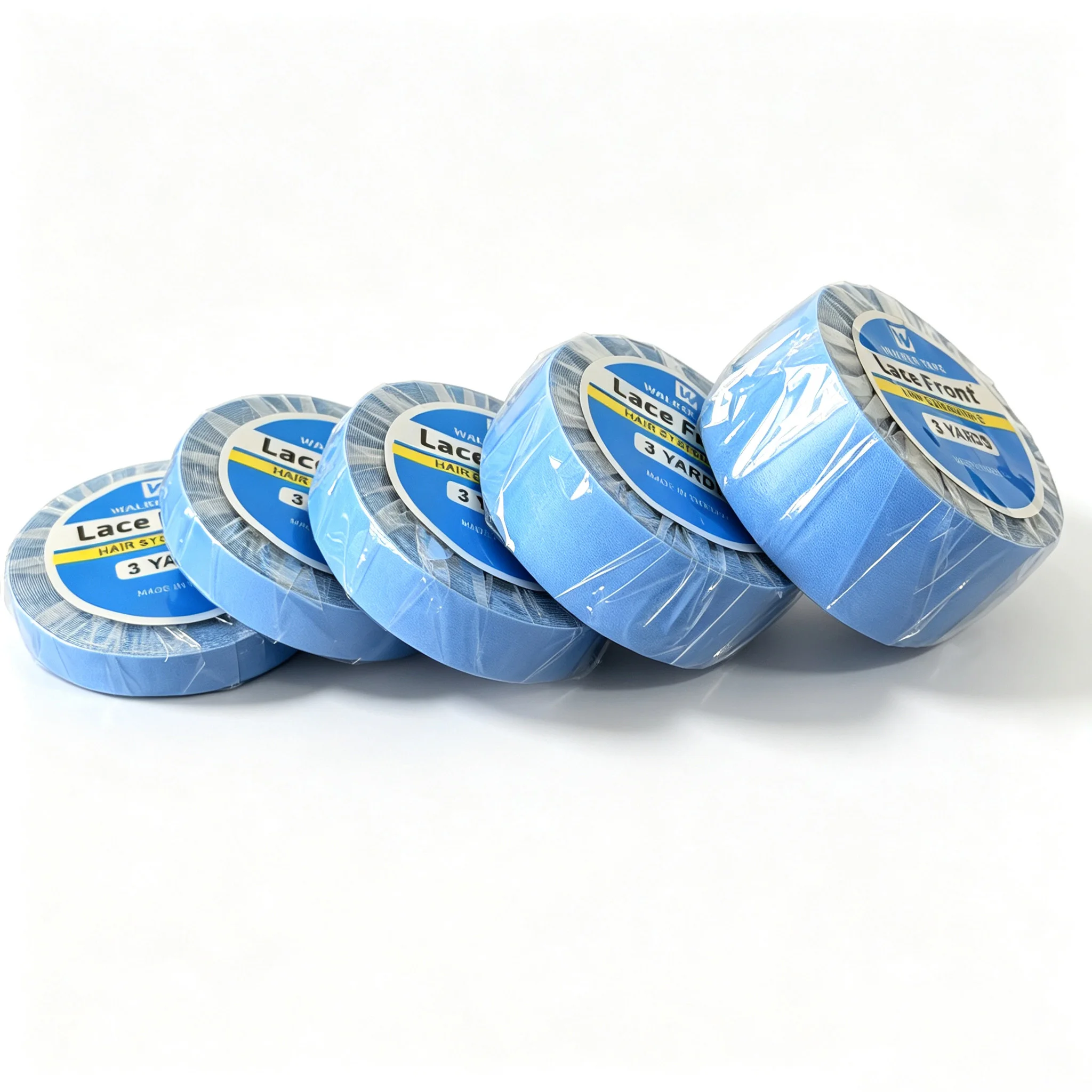 Wholesale 0.8/1/1.27/2.0/2.54 CM*3 Yards Super Hair Blue Tape Double-Sided Adhesive Tape for Hair Extension/Lace Wig/Toupee