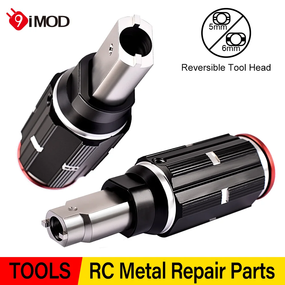 

9IMOD Metal Switch Nut Tool 5mm/6mm Reversible Head Screwdriver Tool For RadioMaster TX12 BOXER TX16S Boxer TX15 GX12 RC Radios