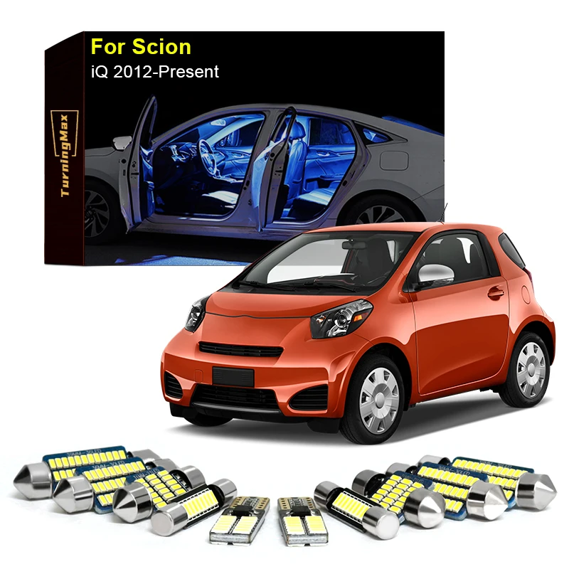 Canbus Interior Lighting LED Bulbs Kit Package For Scion iQ 2012-Now Map Trunk Dome Reading Lights Indoor Lamps Car Accessories