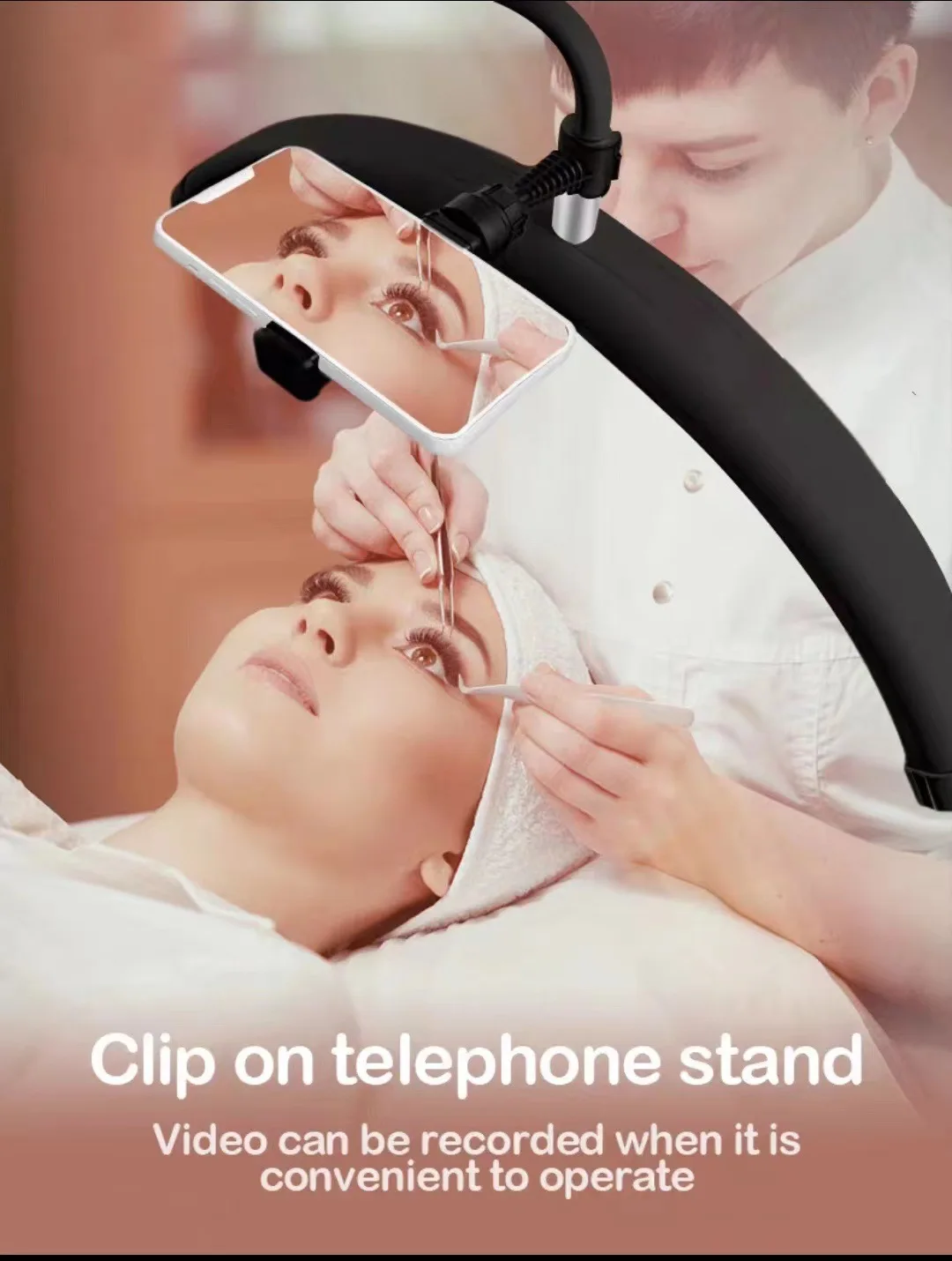 Beleza cílios iluminação LED meia lua luz