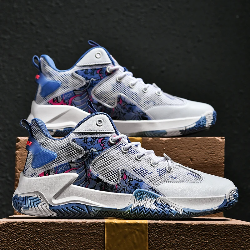 

Мужские баскетбольные кроссовки, дышащие, противоскользящие, антифрикционные, спортивные тренировочные кроссовки, поддерживающие стабилизирующие, практичные баскетбольные ботинки