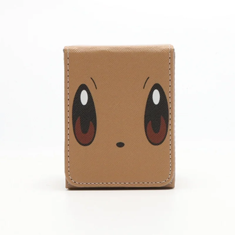 Cards Box 100+PU Pokemon PTCG Gengar Eevee Charmander Bulbasaur Anime Game Magnetic Attraction Card protection Storage Box Gifts