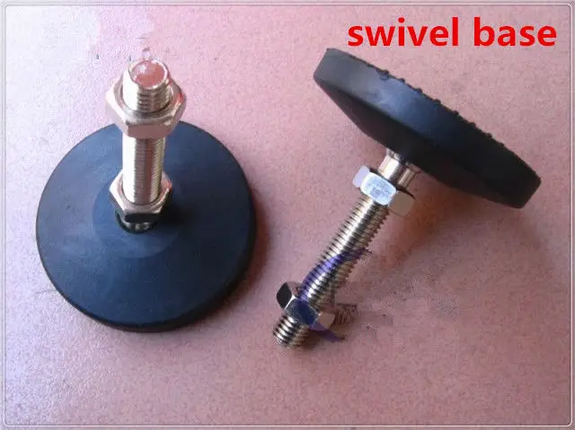 1pc pés de nivelamento de plástico montagem base giratória universal m8 m10 m12 m16