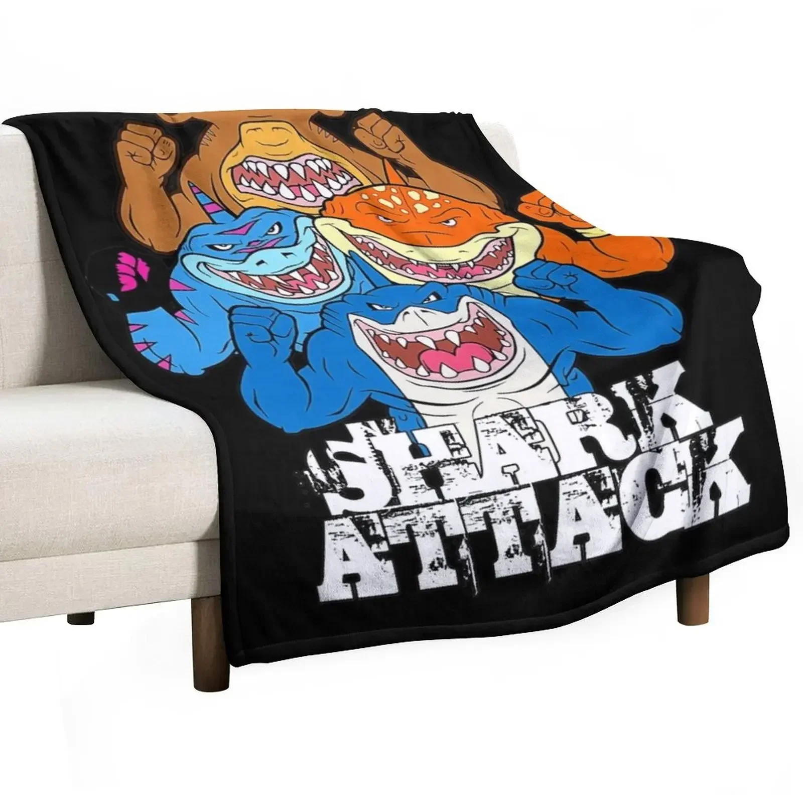 Street Sharks Throw Blanket Bed covers christmas gifts Summer Beddings Plush Moving Blankets For Sofas Blankets