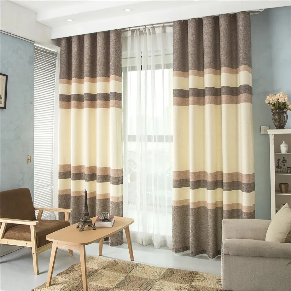 

Хлопковые и льняные шторы с принтом, ткань для кухни, 70% затемняющие шторы, двери для спальни, гостиной