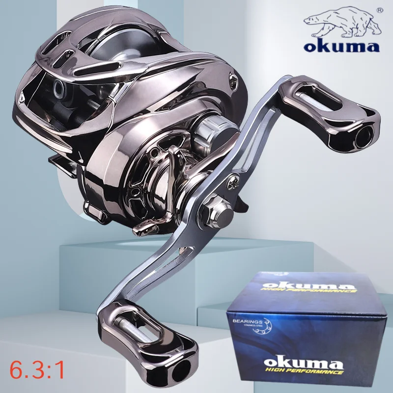 オクマの新しい高精度水滴ホイール-63-1-ギア比-9kg-ドラッグパワー-6-1-bb-クリスプフィッシュアラーム