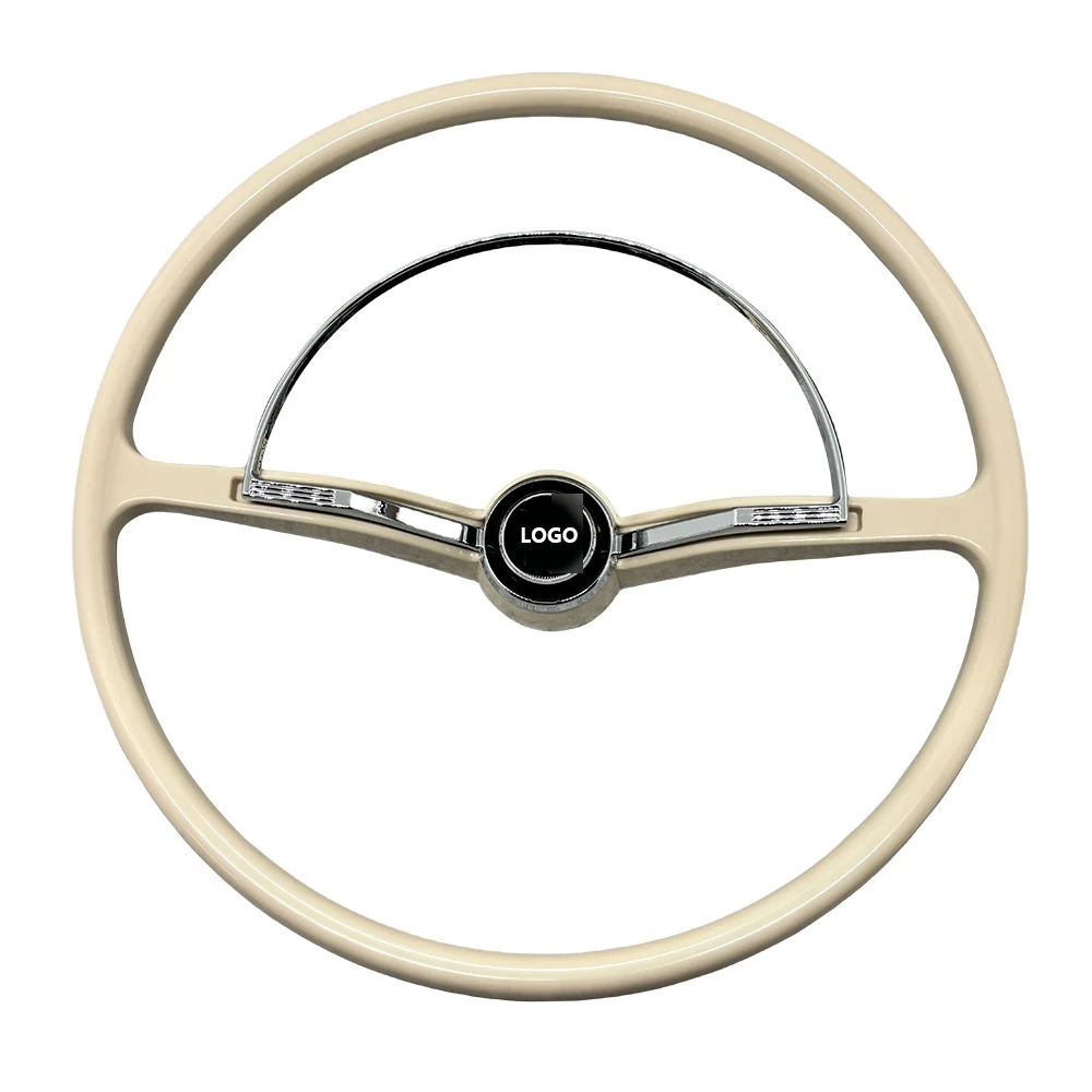 Vintage Classic Ivory White Steering Wheel For 1962-1971 Volkswagen Beetle 62-71 VW Bug Karmann Ghia Type 3