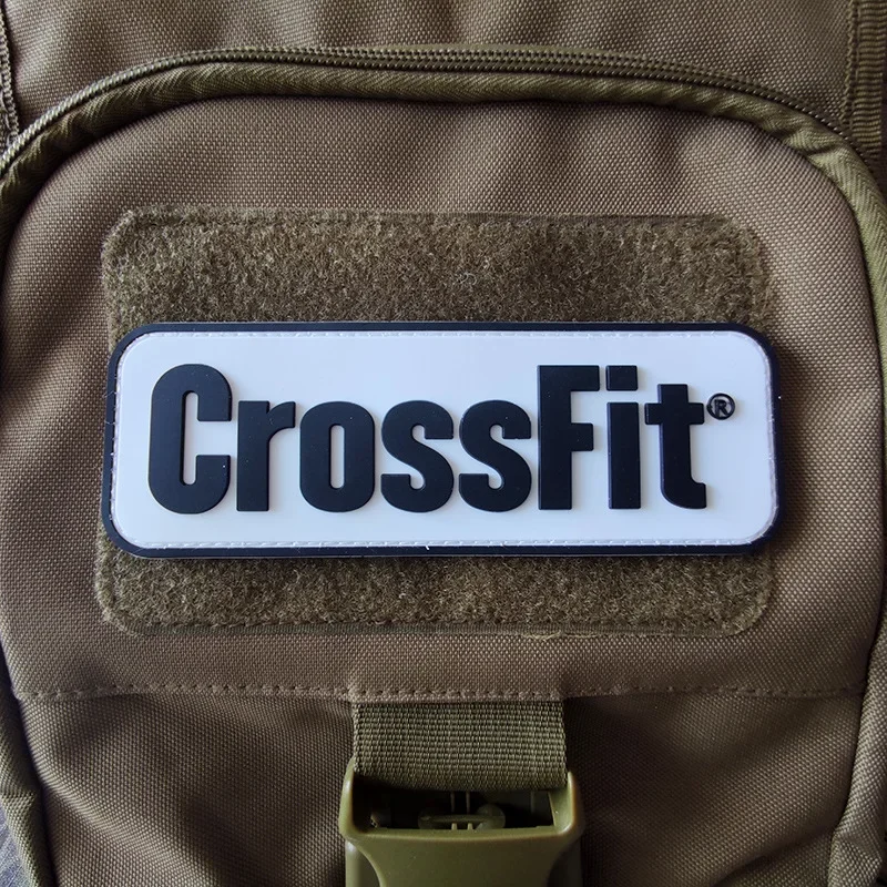 CrossFit Name Tags PVC Patch Embroidered Applique Sewing Label Punk Biker Clothes Stickers Apparel Accessories Badge