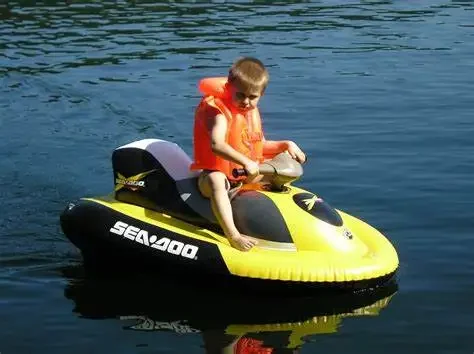 Galleggiante gonfiabile per piscina con barca a motore per piscina per bambini, zattera galleggiante, giocattoli per piscina, lago, divertimento in acqua, festa di nuoto