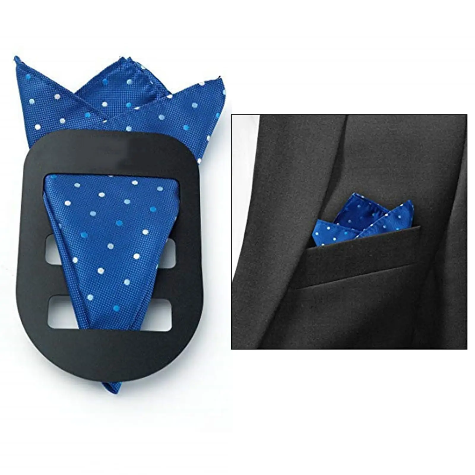 Black Pocket Square Holder Thin Clip for Suit Pocket Handkerchief Organizer Perfect for Men’s Wardrobe Accessories
