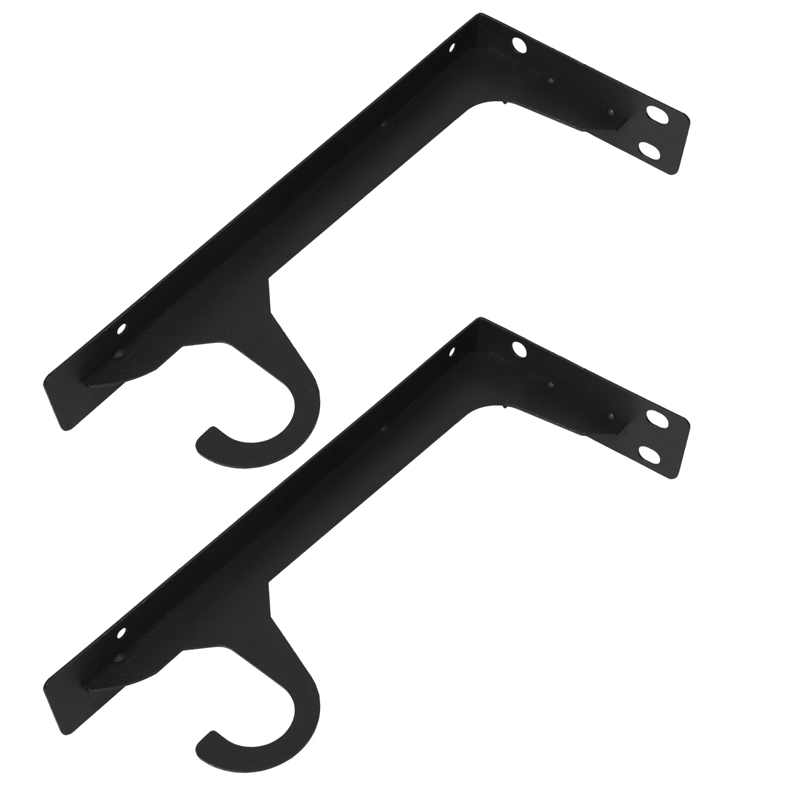 

2Pcs Wall Mounted Closet Rod Brackets Heavy Duty Metal Wardrobe Rail Support for Clothes Hanger Rack Shelf Organizer 12In