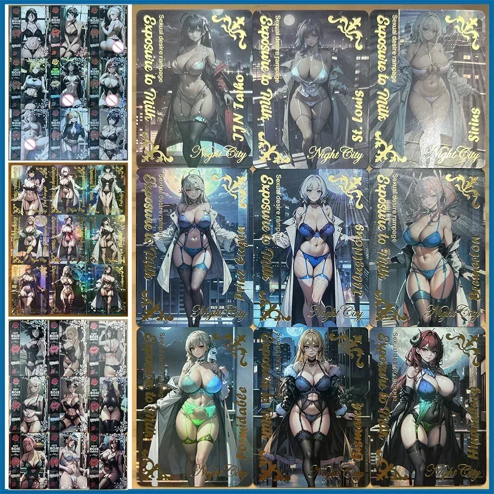 9 stk/set Anime Godin Tales DIY ACG Makima Albedo Tenten Hyuga Hinata Jongens Spel Speelgoed Collectible Kaarten Kerst Verjaardagscadeautjes