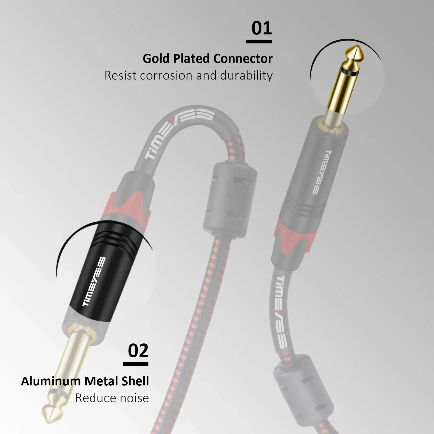 Guitar Instrument Cable 6.35mm Mono Jack 1/4\