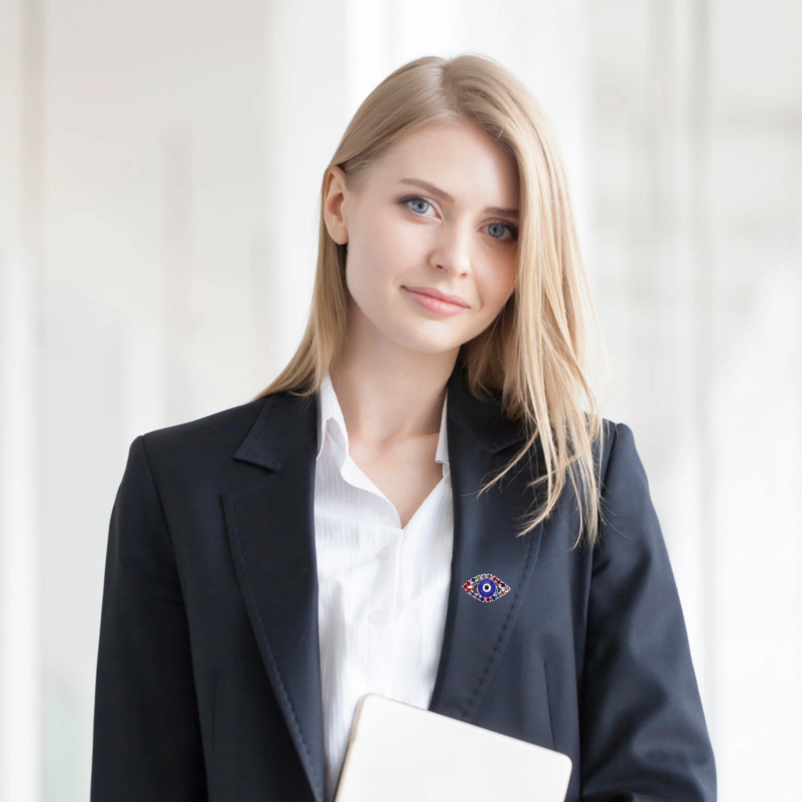 بروش عين الشر سحر سترة طوق كليب دبوس عيون كبيرة حلقة الأوروبية والأمريكية كريستال خمر دبابيس