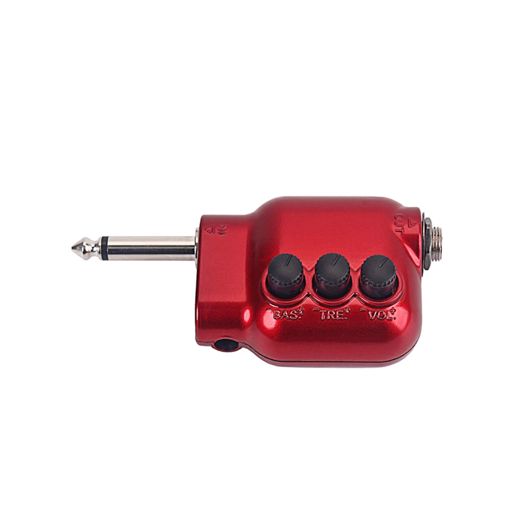 Mini Preamplifier Preamp 6.35mm Plug with Bass Treble EQ Volume Control Acoustic Guitar Accessories