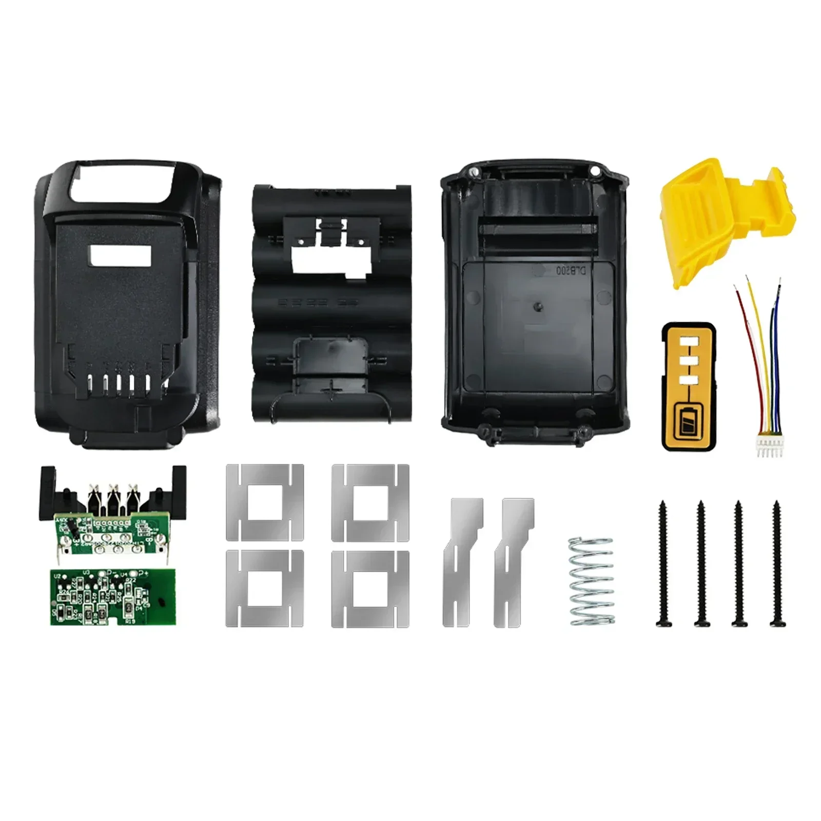 Caixa de plástico de substituição de bateria de 10 núcleos para Dewalt 20V Li-ion Bateria Capa de plástico com placa de proteção PCB (sem bateria)