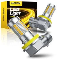 2 uds AUXITO H11 H9 H8 luz antiniebla LED H10 9006 H16JP HB4 bombilla LED para lámpara antiniebla 6500K 3000K luz de circulación diurna diseño de tamaño Real 1:1