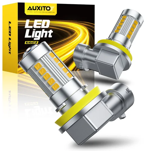 2 uds AUXITO H11 H9 H8 luz antiniebla LED H10 9006 H16JP HB4 bombilla LED para lámpara antiniebla 6500K 3000K luz de circulación diurna diseño de tamaño Real 1:1