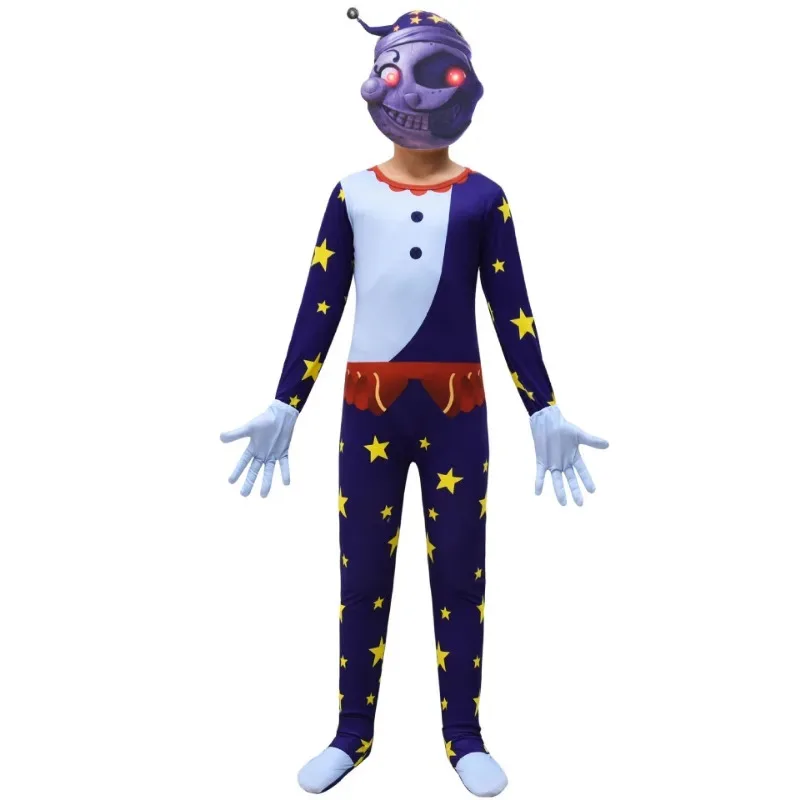 QQ 123New Sundrop And Moondrop Fnaf زي الاطفال أنيمي بذلة قناع هالوين يوم مفتوح لعبة عيد الميلاد حفلة عيد ميلاد تأثيري Co