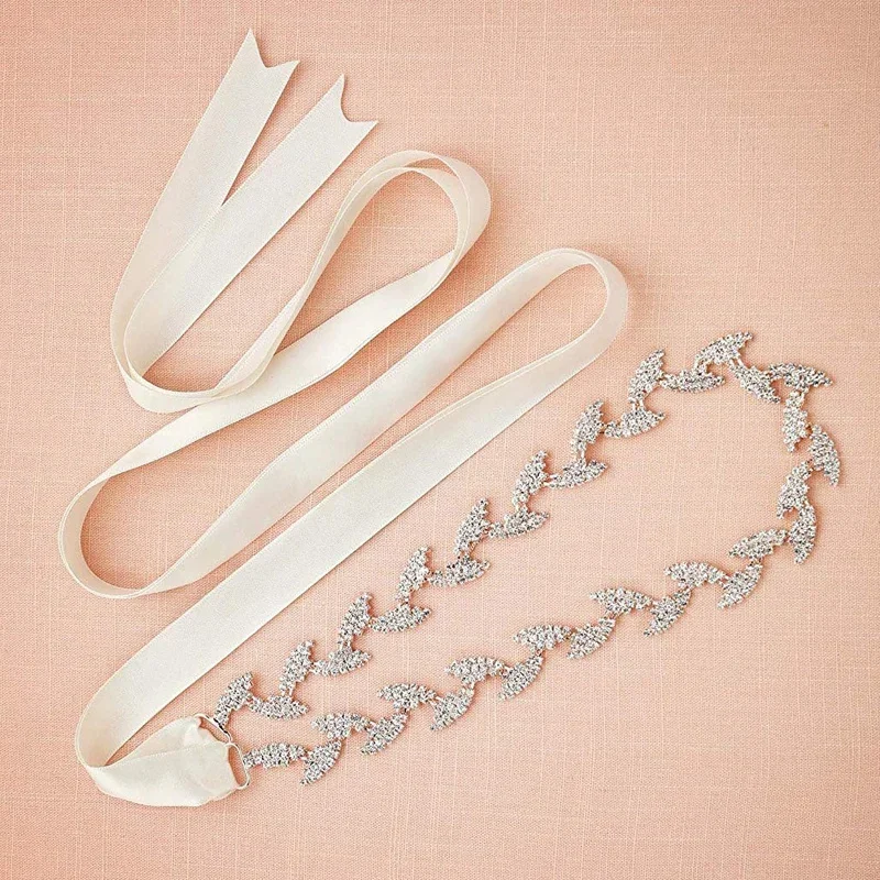 JLZXSY Handmade Leaf Thin Alloy Bridal Belt Rhinestone Wedding Dress Sashes for Bride Bridesmaid (Silver,Rose Gold,Gold) - AliExpress 200000297 JLZXSY Handmade Leaf Thin Alloy Bridal Belt Rhinestone Wedding Dress Sashes for Bride Bridesmaid (Silver,Rose Gold,Gold) - AliExpress 200000297