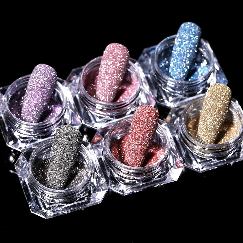 Reflective Glitter Powder Nail Art Pigment Dust Manicure Crystals Chrome Decoration