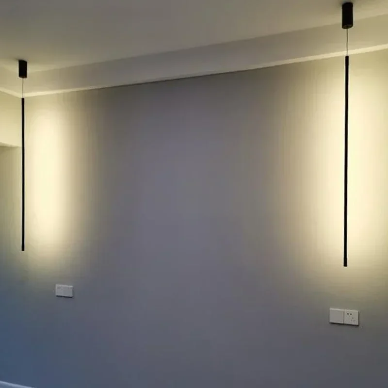 LED Pendurado Lâmpada para Home Decor, Modern Longer Luzes Pingente, Sala de Jantar, Quarto, Banho, Fundo de Cabeceira, Lustres Luminárias