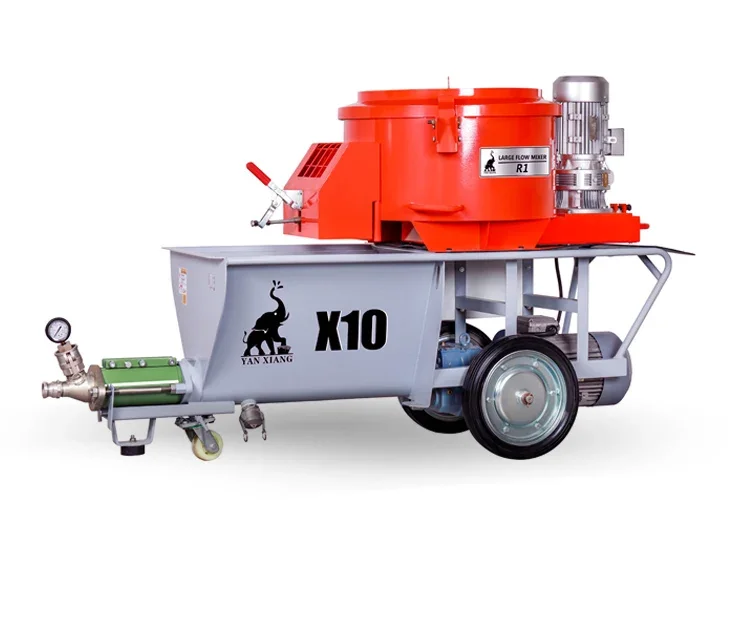 X10 High Quality  Mortar Spray Machine Wall Plastering Machine With Mixer