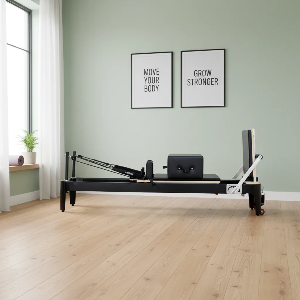 

Hot Sale Commercial Factory Price High Quality Black Aluminum Pilates Reformer for Studio DEREN Brand 3-Year Warranty