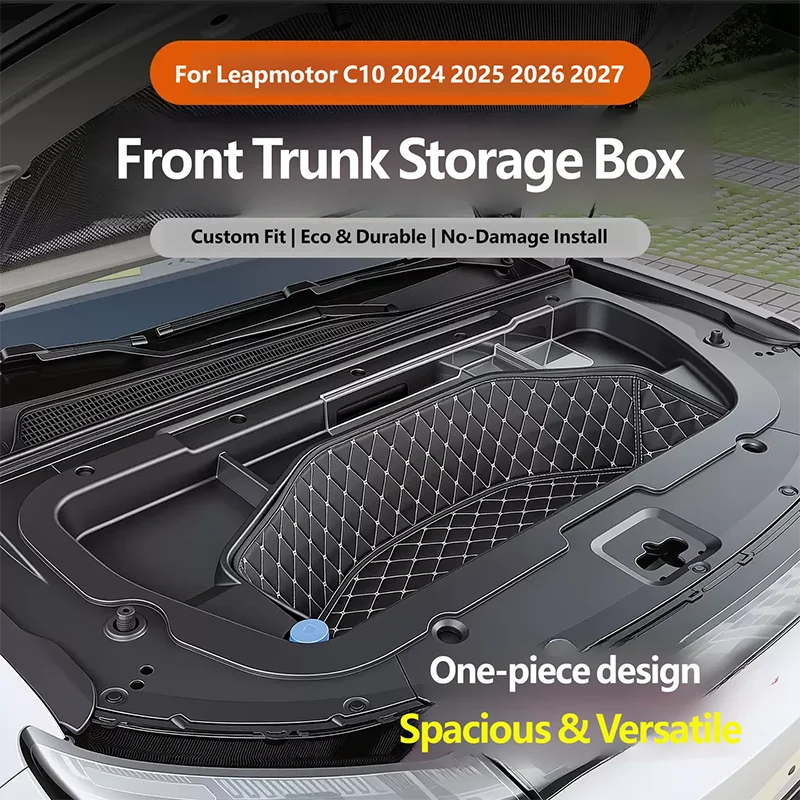 Car Front Trunk Storage Box Front Trunk For Leapmotor C10 2024-2027 Newest Organizer engine hood storage box Auto Accessories