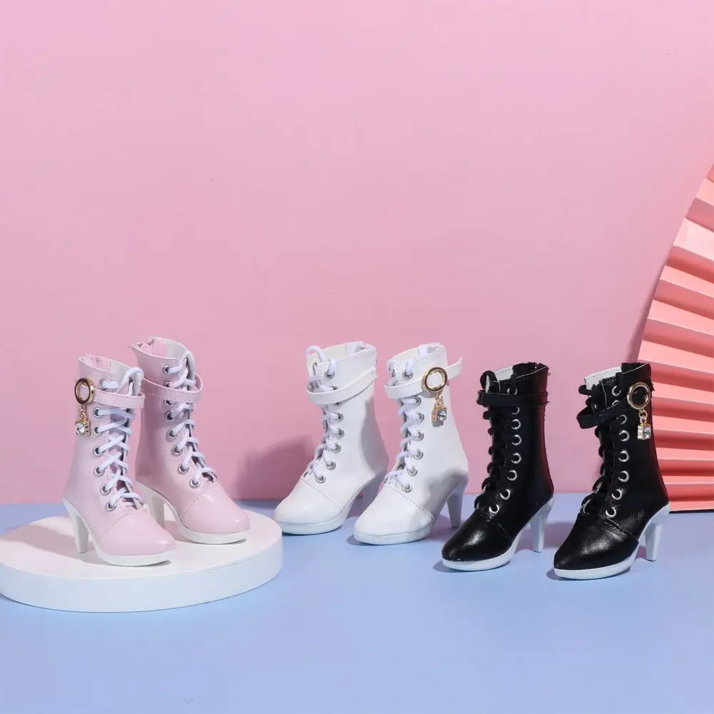 New 11 Styles 7.8CM Doll DIY Wearing PU Leather 60cm Doll Boots Fabric Shoes Play House Accessories Differents Color