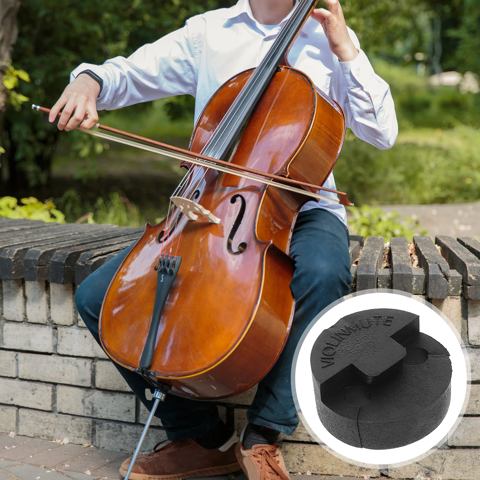 

10 Pcs Violin Mute Round Black Rubber Practice Accessories Sound Reducer for Violin Viola String Instrument Music Tool