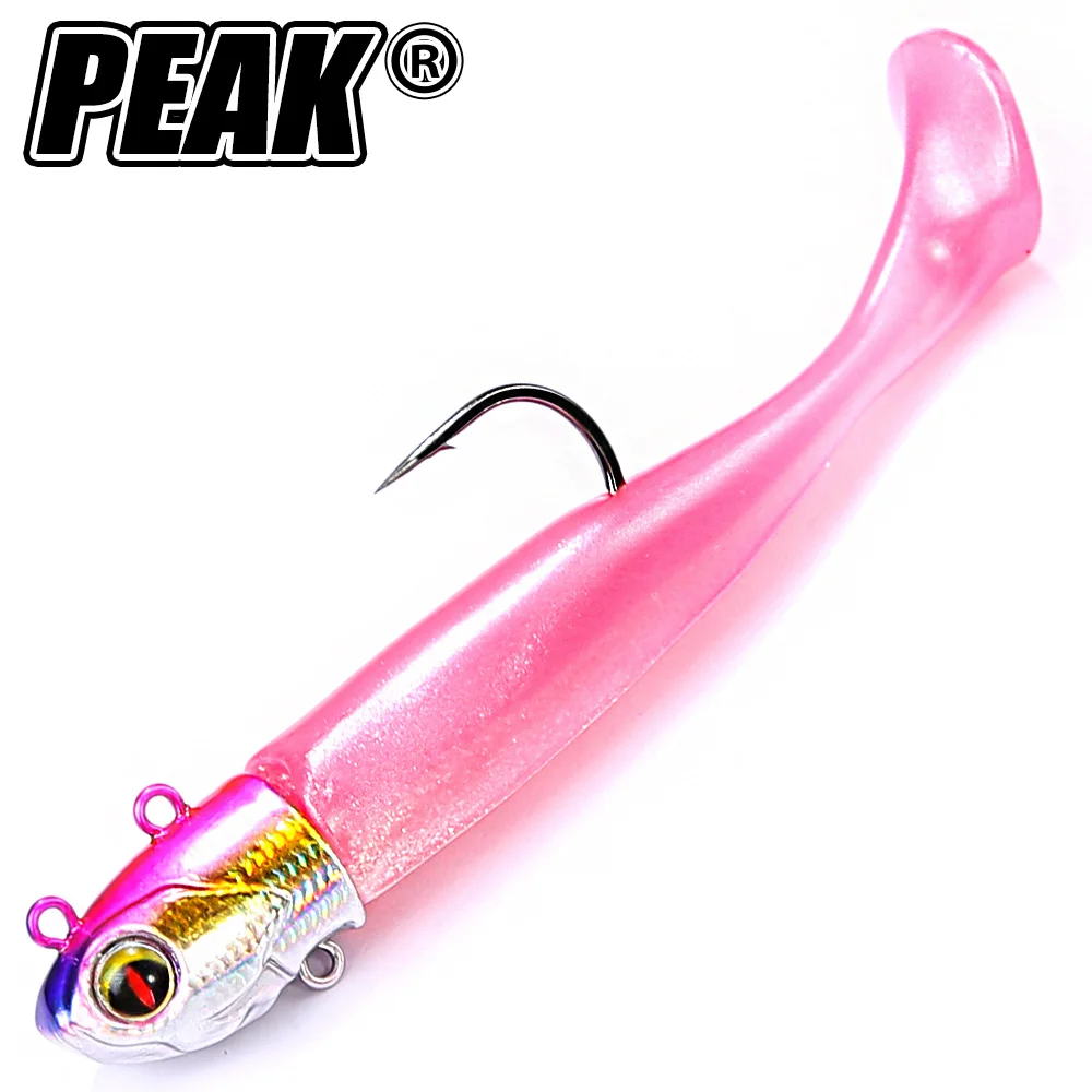 PEAK Fishing Lures Swimbait Fishing Lures Jigged Head Soft Baits Bass Fishing Wobbler Señuelos