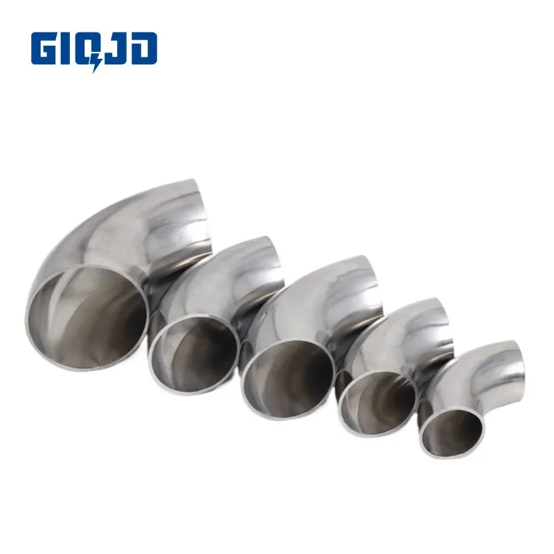 

57mm/63mm/76mm OD Sanitary Butt Weld 90 Degree Elbow Bend Pipe 304 stainless steel Fitting For Home brew Wine Beer