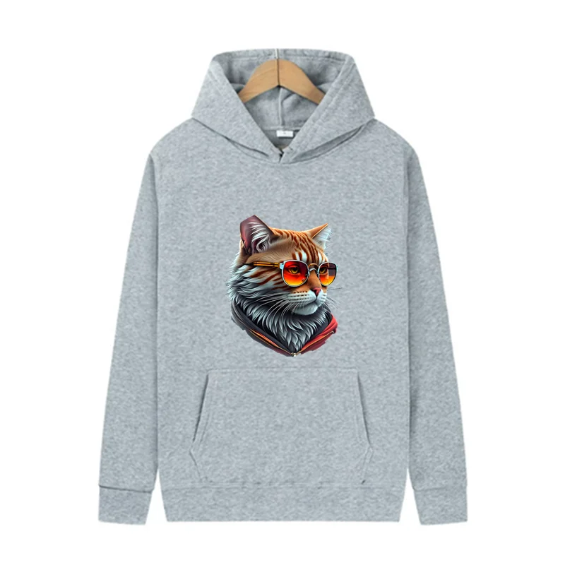 المبيعات الساخنة بدلة رياضية رجالي الاتجاه القط الطباعة عادية هوديي بلوزات الركض الرياضة القمم البلوز Harajuku تنوعا الشارع جلطة #5