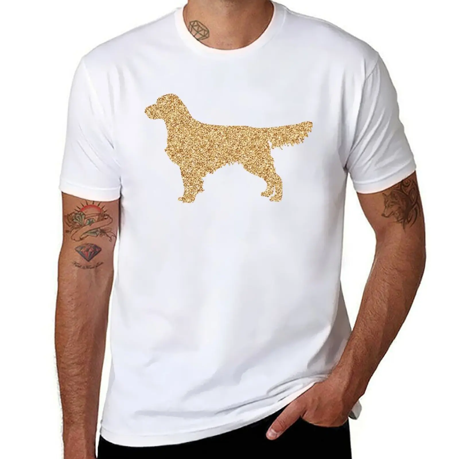 

Golden Retriever Outline T-Shirt t shirt custom print g man t shirts for men T-Shirt