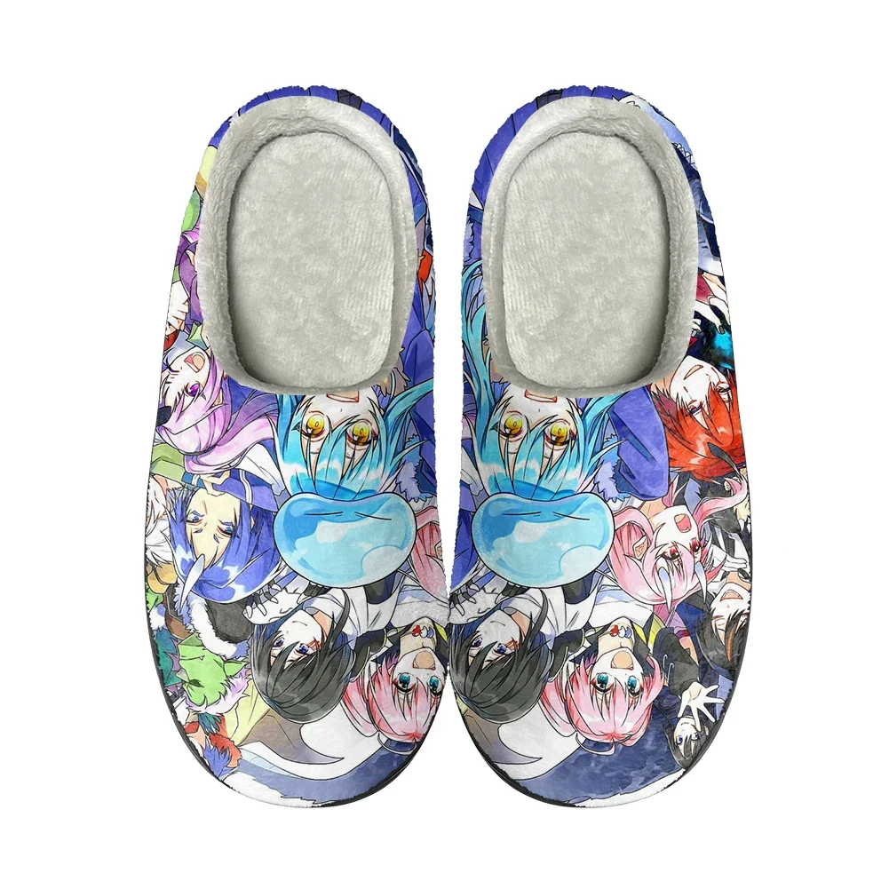 Rimuru Anime Custom Home Cotton Chinelos, chinelo térmico para homens e mulheres, moda de pelúcia, casual mantenha sapatos quentes, anime quente, alta qualidade