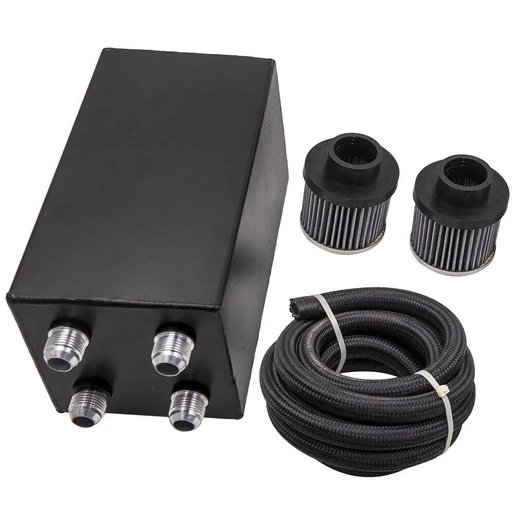 Lata de captura de óleo série Pro para Honda Civic Acura Integra 4 portas -10AN com mangueiras