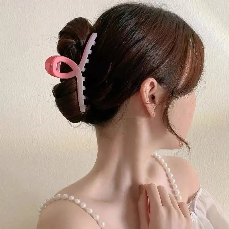 1/3pcs Set Pink Hair Claw Clips with Multi-Styles Flower Claw Clip for Thick Hair Women Non Slip Hair Clips Fashion Accessories