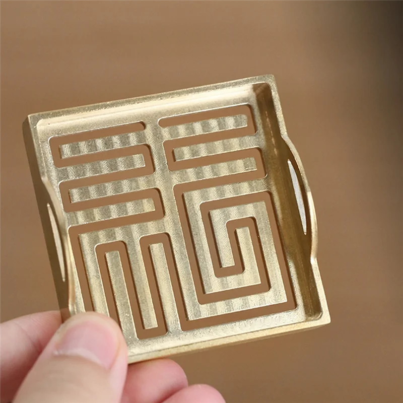 ABRS-Incense Stamp Tool Square Double Ear Incense Stamp Model Incense Burner Tea Room Office Temple Ornaments