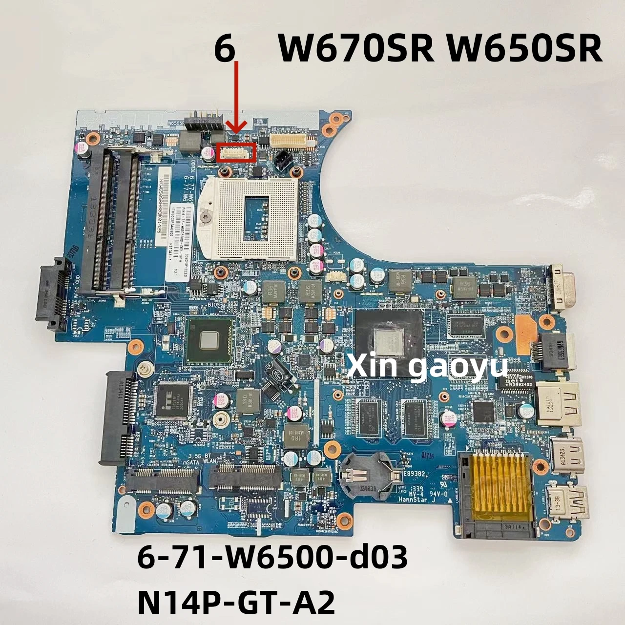 Original FOR Clevo W670SR W650SR W670 W650 Motherboard 6-77-W650SR00-D03 6-71-W6500-d03 N14P-GT-A2 DDR3 100% Test OK