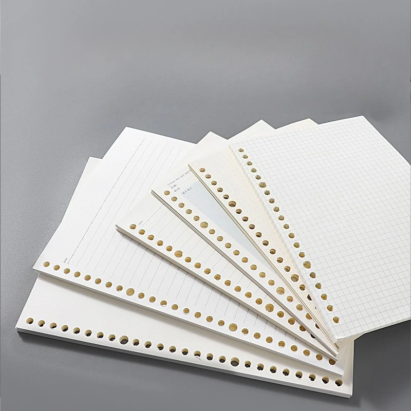 Loose Leaf Notebook Replacement Core Paper A5 20 Hole Note Book B5 26 Hole Blank Notebook   Horizontal Inner Page Paper