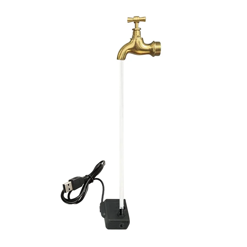 

A74U Magic Faucet Fountain Faucet Plastic Faucet Fountain Cute Floating Tap Fountain Magic USB Faucet Fountain Imitation