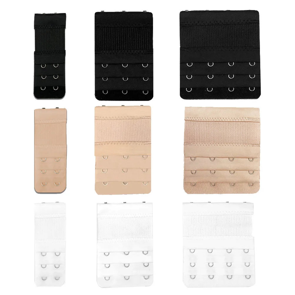 9-delige bh-verlengers 3 rijen nylon elastisch verstelbaar ondergoed verlenggesp beha-sluiting comfortabel voor gewichtsversterking zwangerschap