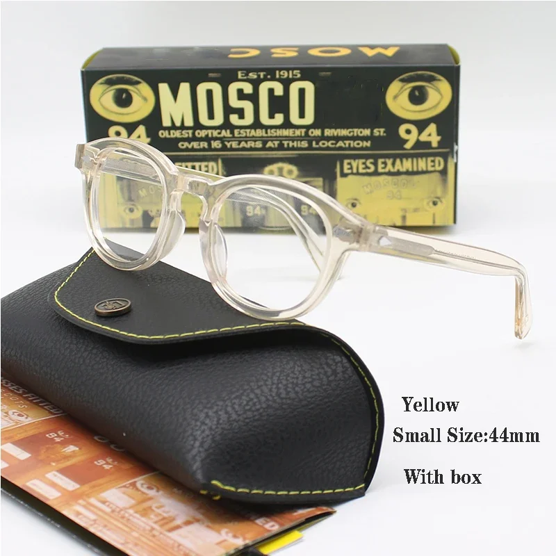 YPAY Herren Brillen rahmen Johnny Depp Stil Brille transparente Linse Marke Designer Computer männlich runde Vintage Brille 3