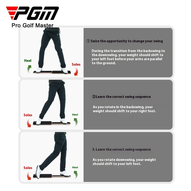 PGM HL013 Golf Practice Tool Front and Rear Center of Gravity Transfer Board Swing Balance Board Improve Swing Speed Training