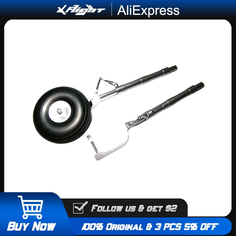 

50cc Zero Fighter Metal Shock Absorbing Landing Gear, RC Airplane Model Parts, Aviation Aluminum Alloy Damping Strut for Warbird